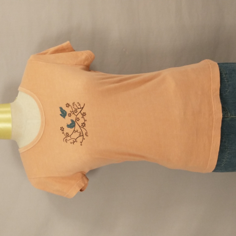 Organic Tee USA Made Cotton by Earth Creations Clay Dyed Natural Soft & Feminine